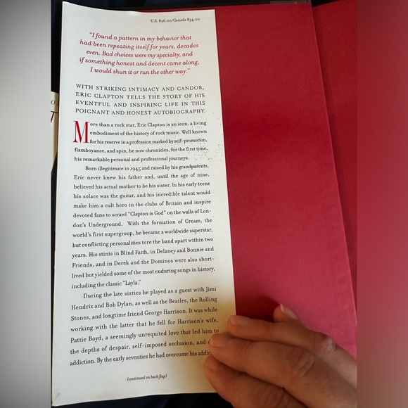 💙 Eric Clapton THE AUTOBIOGRAPHY- Hardcover Book - Picture 5 of 9